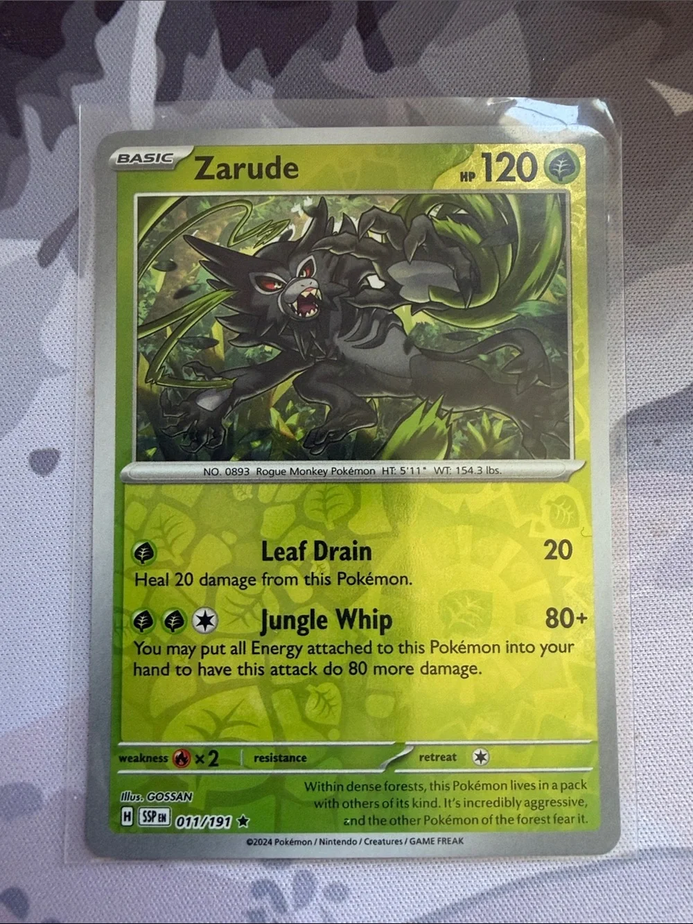🌿 Zarude Pokémon Character Card Mini Lot | 2 Reverse Holo Cards ✨5/$25✨